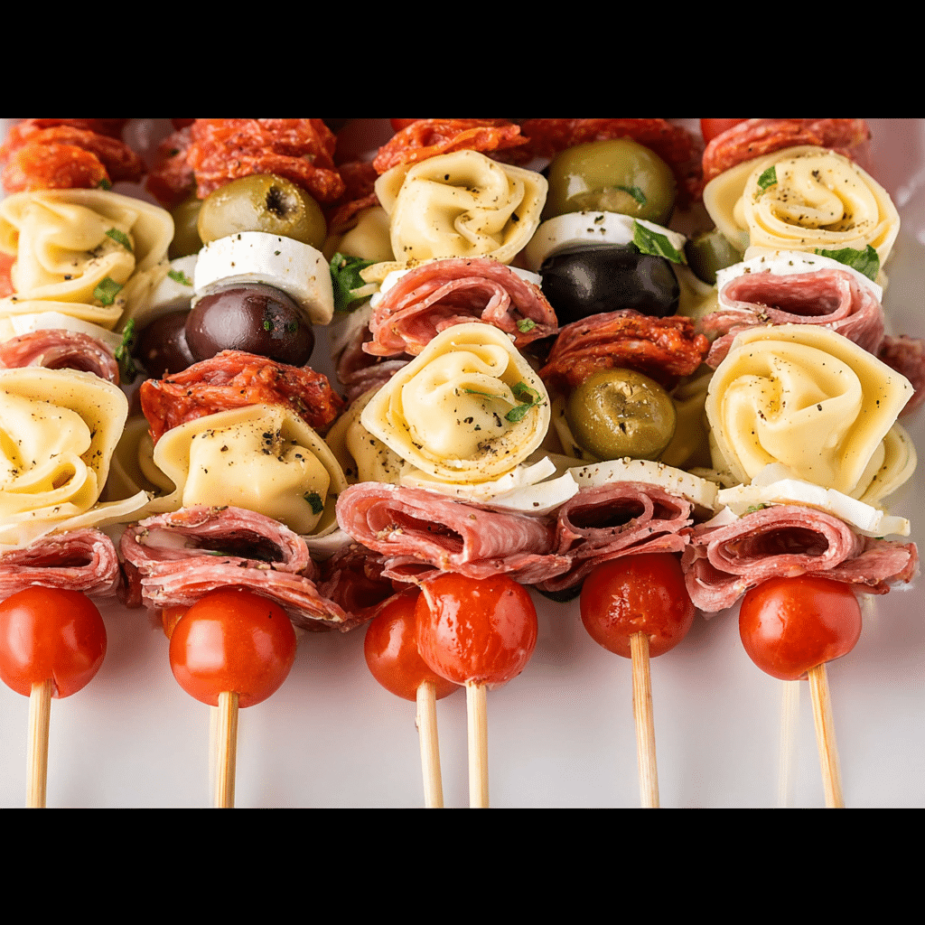 Antipasto Skewers with Tortellini