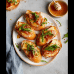 Apple Brie Crostini with Spicy Hot Honey