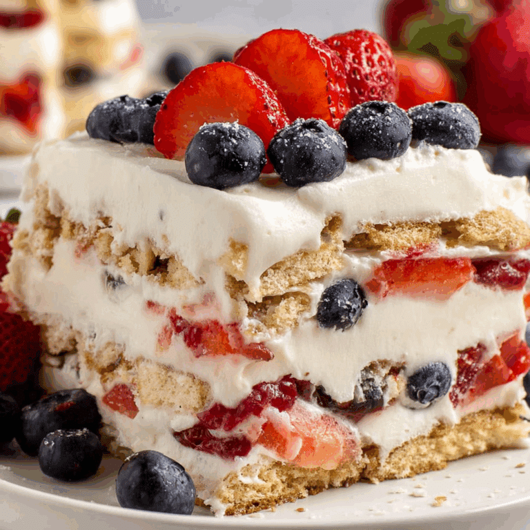 Berry Icebox Cake with Vanilla Layers