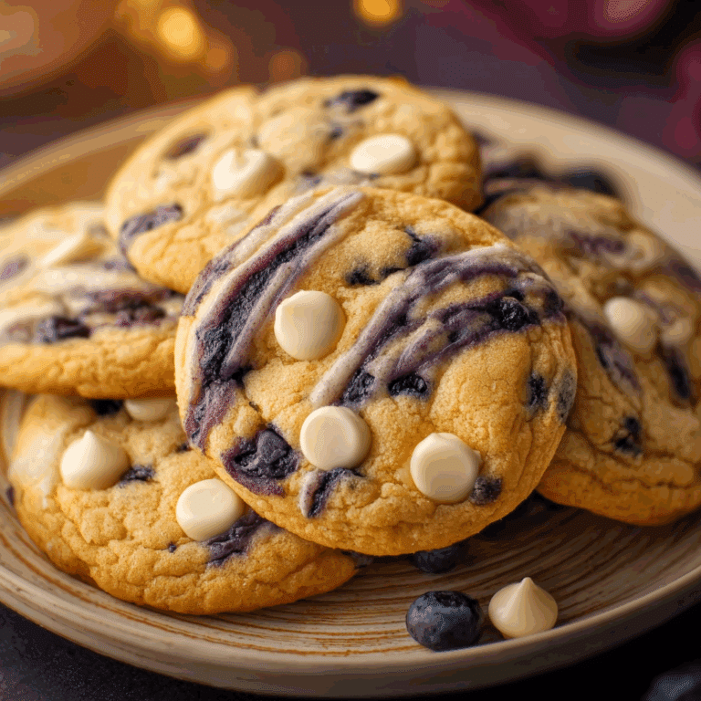 Blueberry White Chocolate Cookies with Swirl