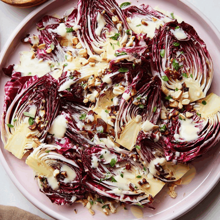 Grilled Radicchio Salad with Crème Fraîche Vinaigrette
