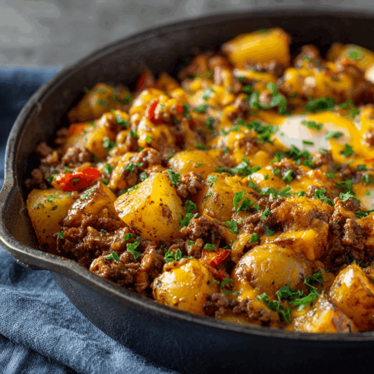 Ground Beef & Potatoes Skillet