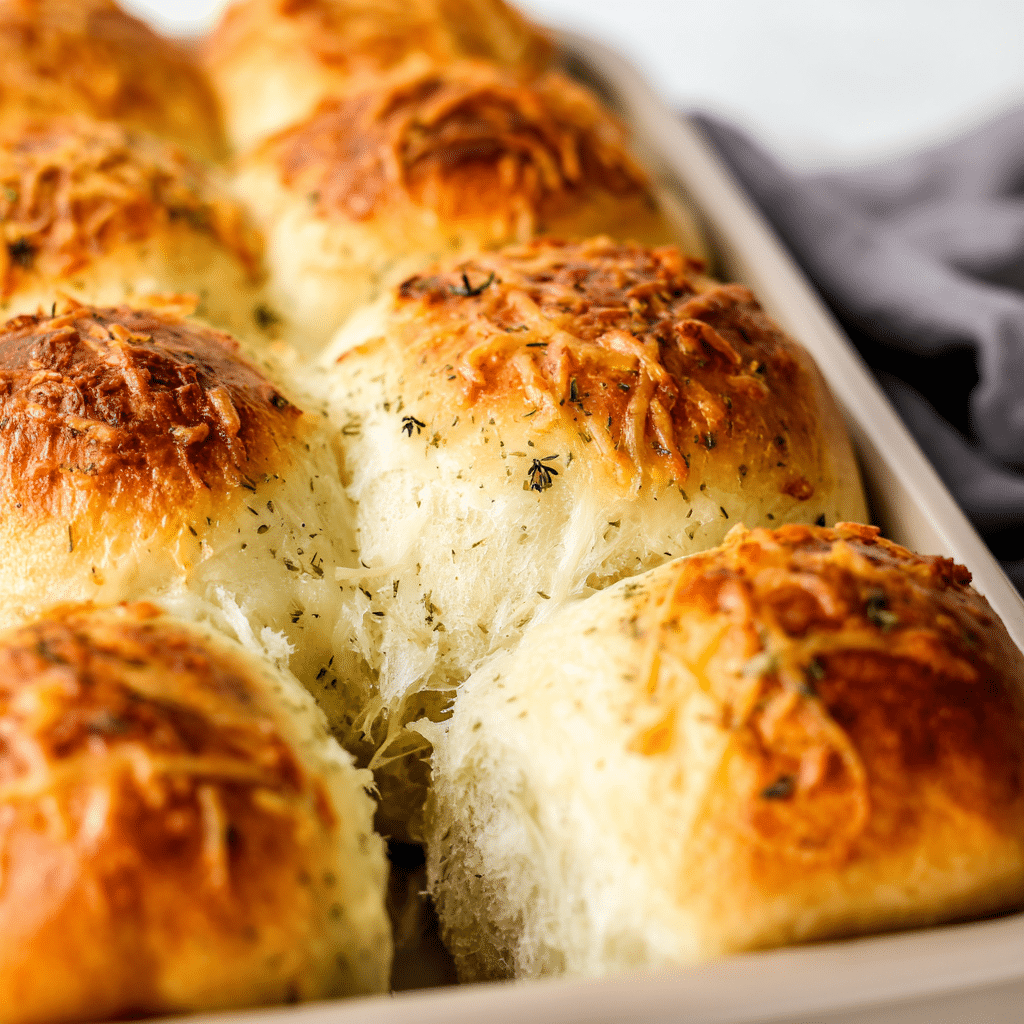 Herby Garlic Dinner Rolls with Rosemary and Thyme