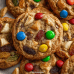 Loaded Kitchen Sink Cookies with M&M’s and Dried Fruit