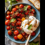 Marinated Cherry Tomatoes with Burrata