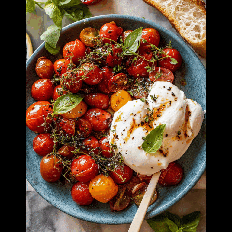 Marinated Cherry Tomatoes with Burrata