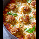 Meatballs Parmesan Casserole