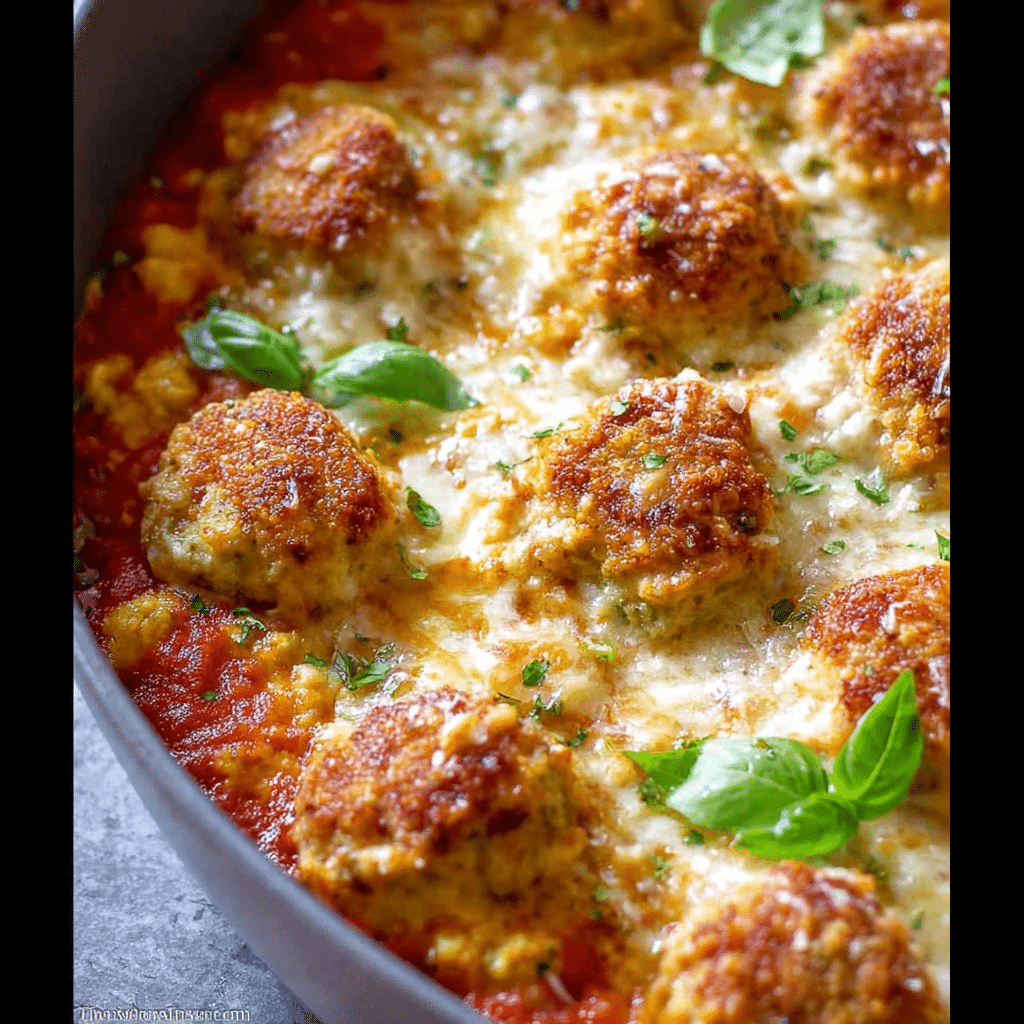 Meatballs Parmesan Casserole