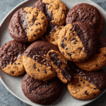 Miso Peanut Butter Cookies with Chocolate and Sesame Seeds