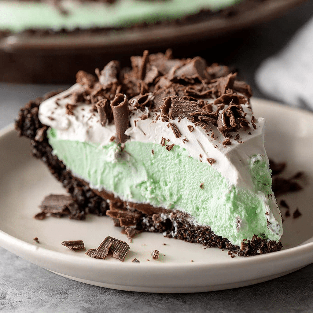 No-Bake Mint Chocolate Pie