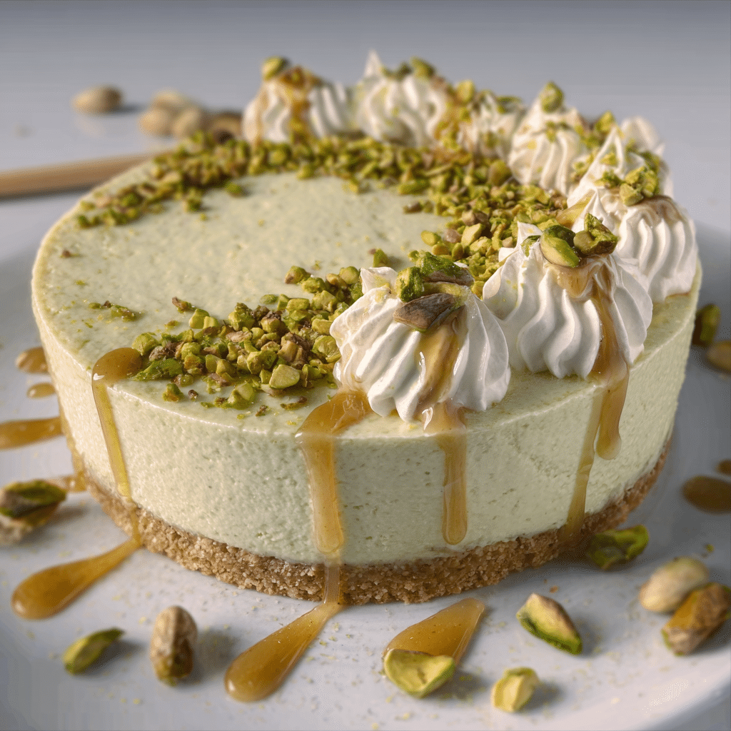 No Bake Pistachio Cheesecake