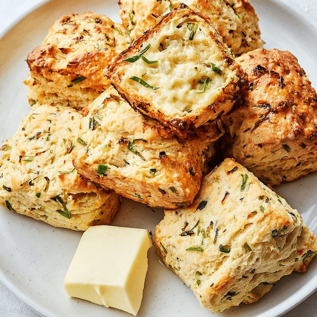 Onion Chive Biscuits with Parmesan Cheese