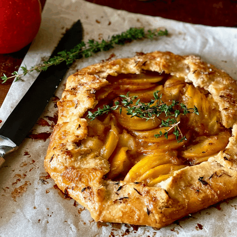 Rustic Apple Cheddar Galette with Fresh Thyme