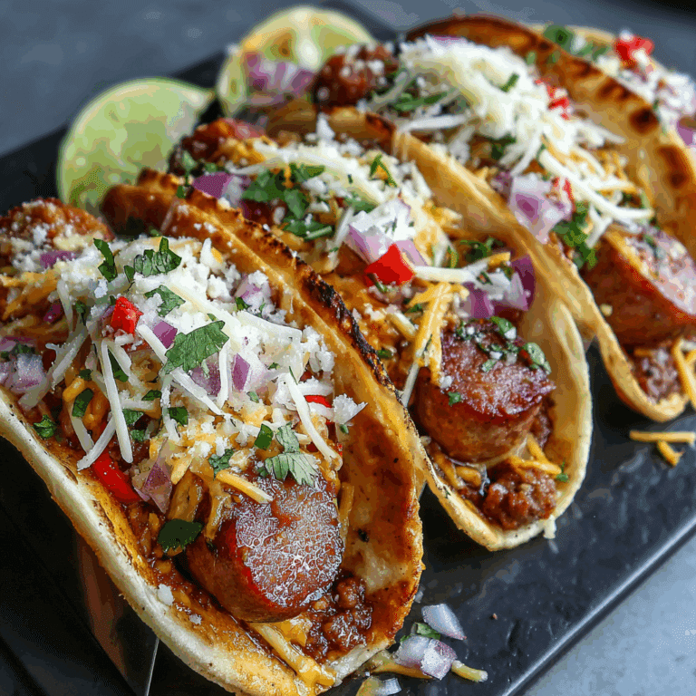 Sausage and Mash Tacos
