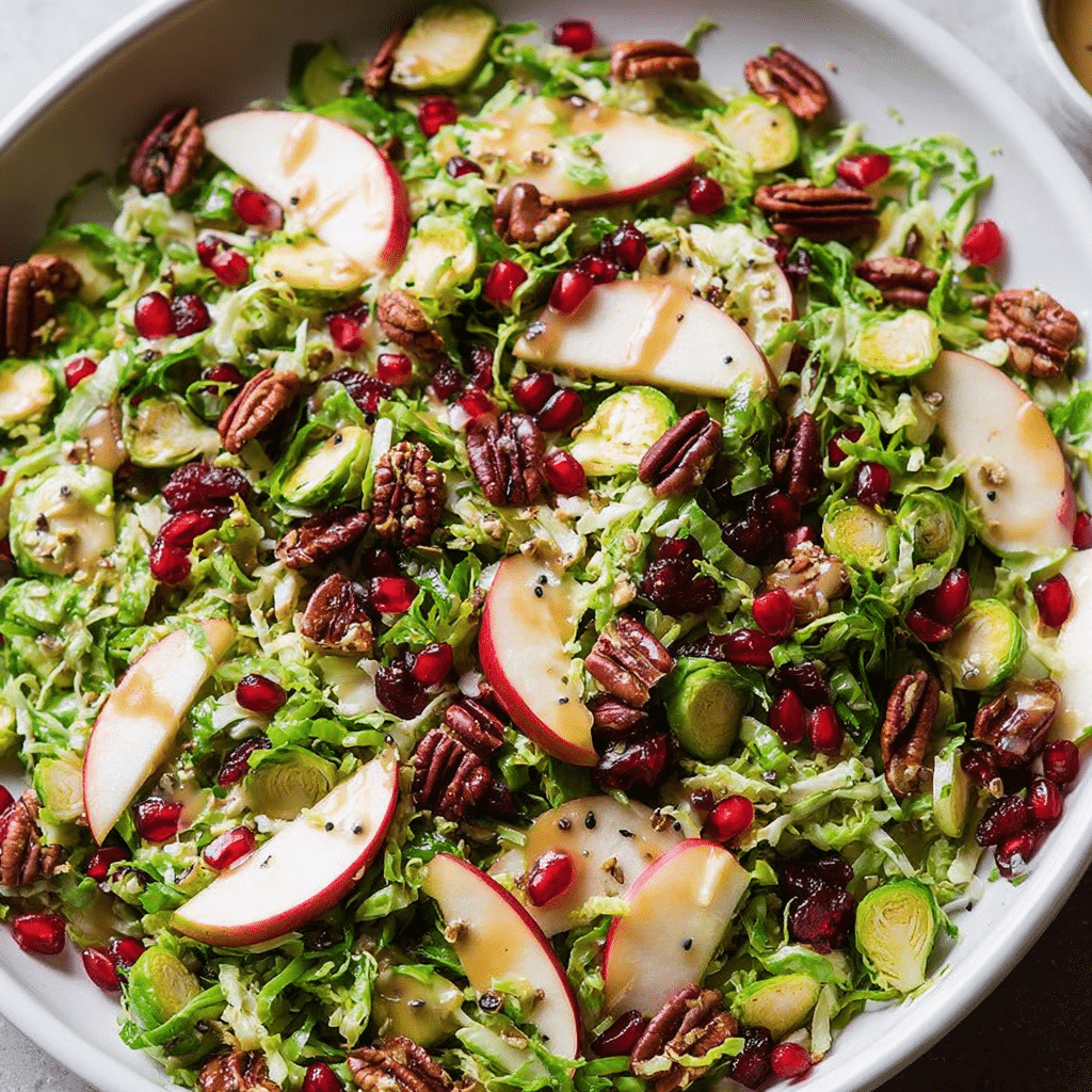 Shaved Brussels Sprout Salad with Maple Dressing