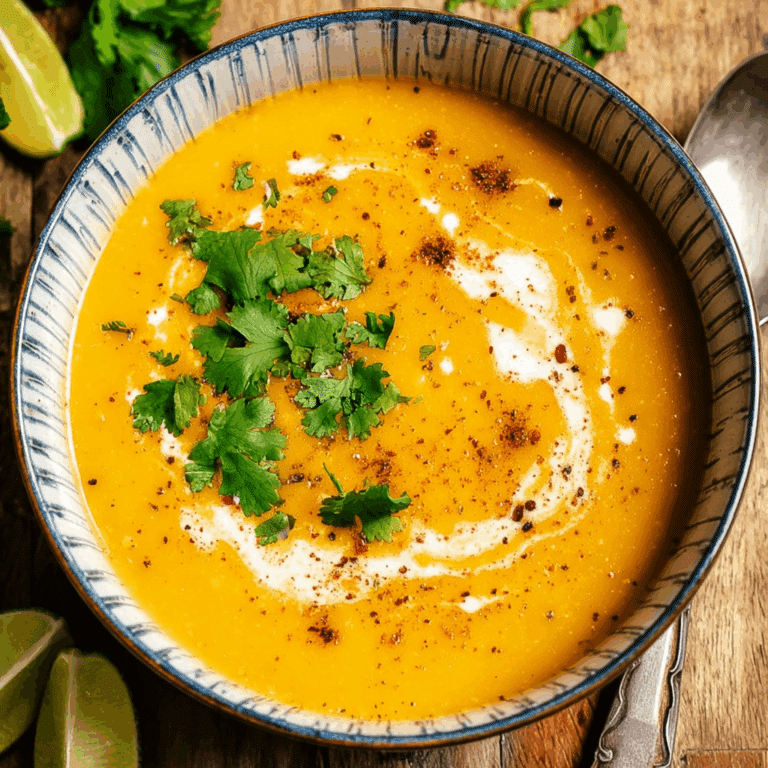 Spiced Carrot and Lentil Soup