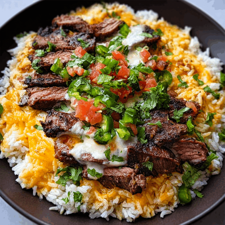 Steak Queso Rice Bowl