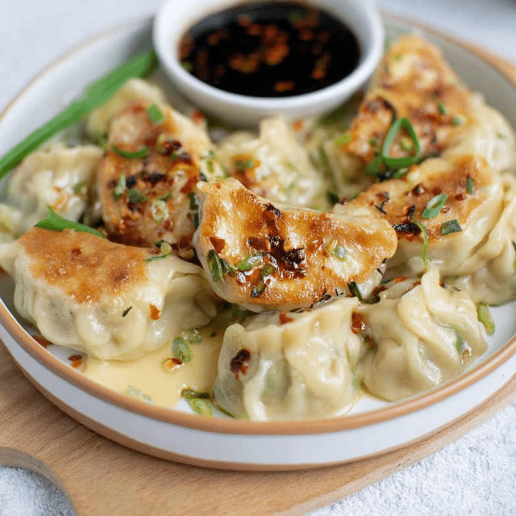 Turkey and Dumplings with Garlic Chive Dumplings