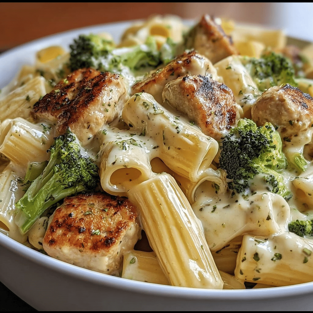 Creamy Meatball and Broccoli Pasta