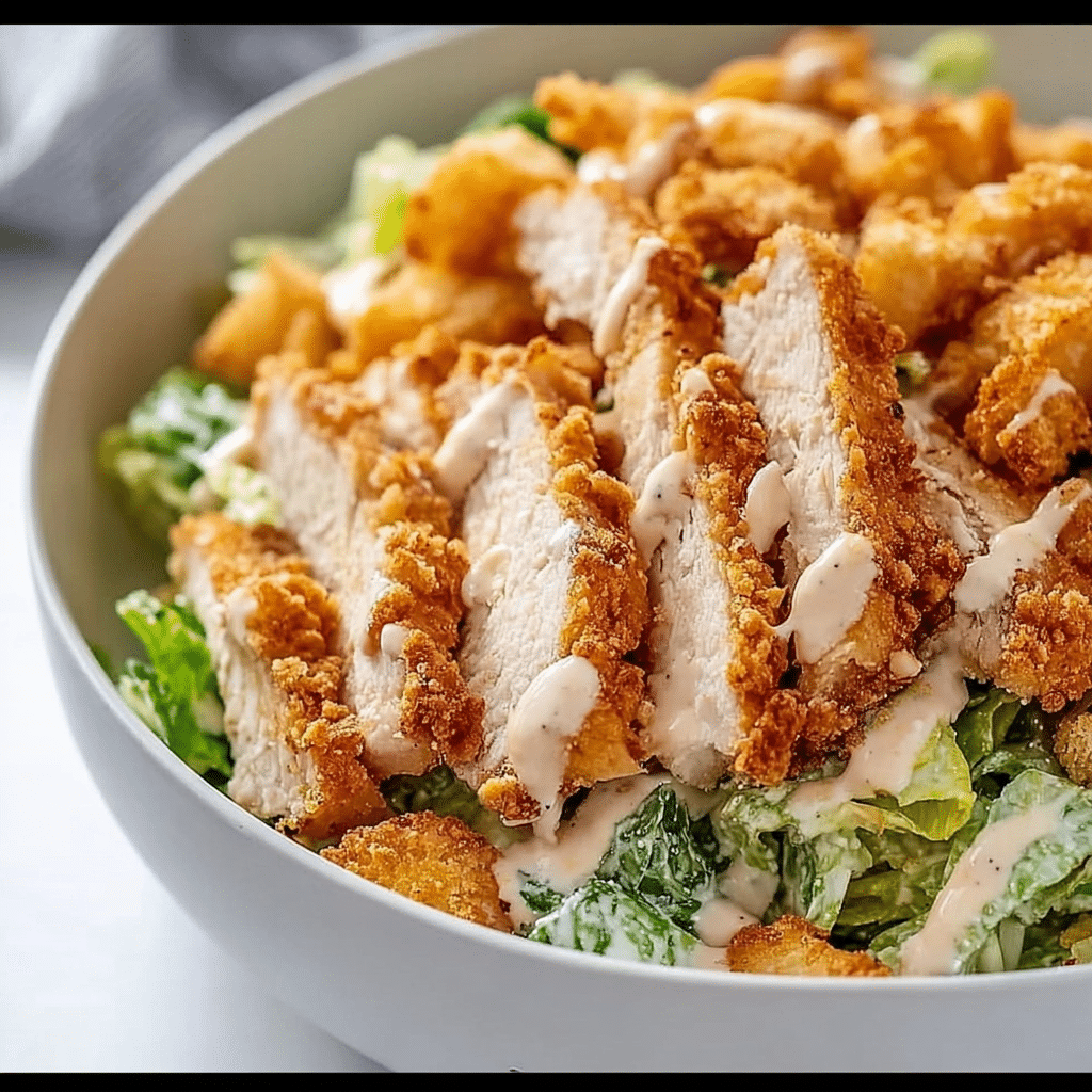 Crispy Chicken Caesar Salad & Chips
