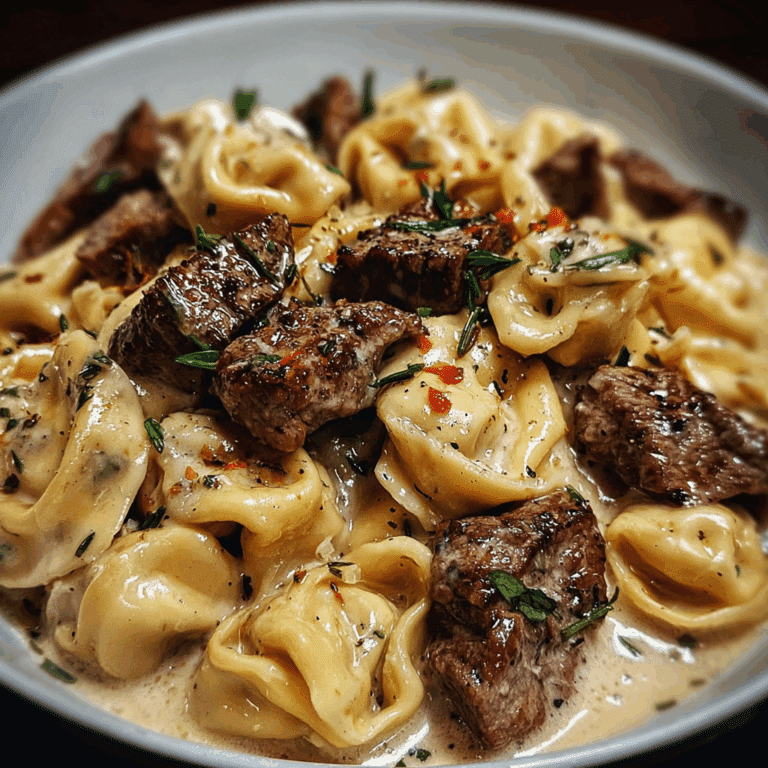 garlic steak tortellini