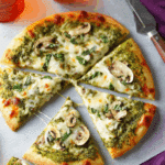Pesto Pizza with Fresh Basil